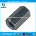 In Stock Chinese Supplier DIN6334 Stainless Steel Hexagon coupling nuts With HDG/Zinc Plated.